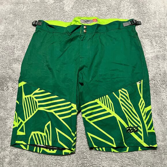 Podiumwear Shorts Adult XXL Tri Cycle Long Bermuda Cycling Mens Green - Picture 2 of 8
